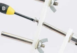 Washer getting put on a screw
